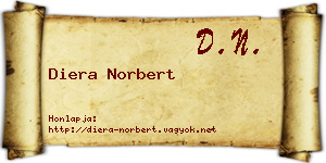 Diera Norbert névjegykártya